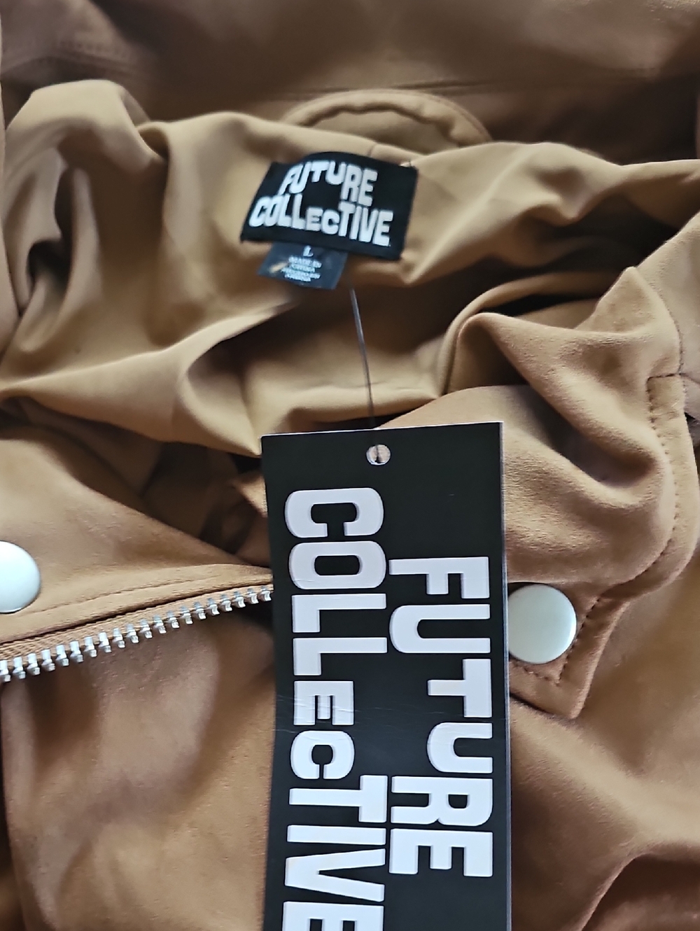 Future Collective Women's Tan Bomber Jacket